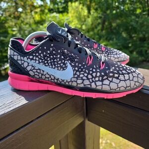 Size 9.5 - Nike Free‎ 5.0 TR Fit 5 Print Black Pink W